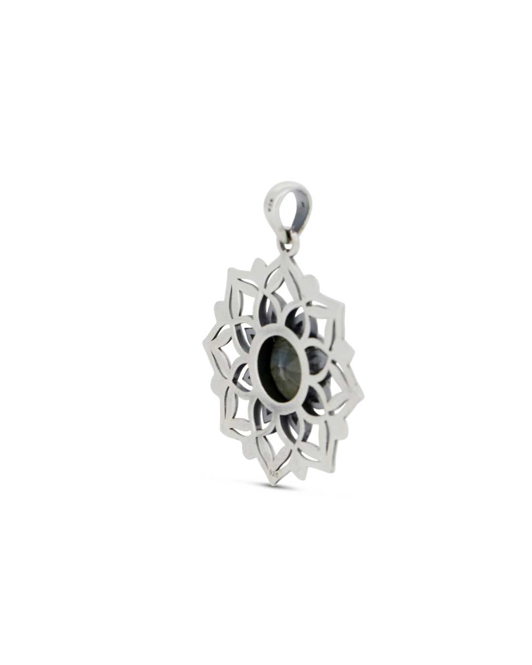 Lotus Mandala Pendant with Labradorite Gemstone – Sacred Symbol of Intuition and Light、mySite、topwebapps