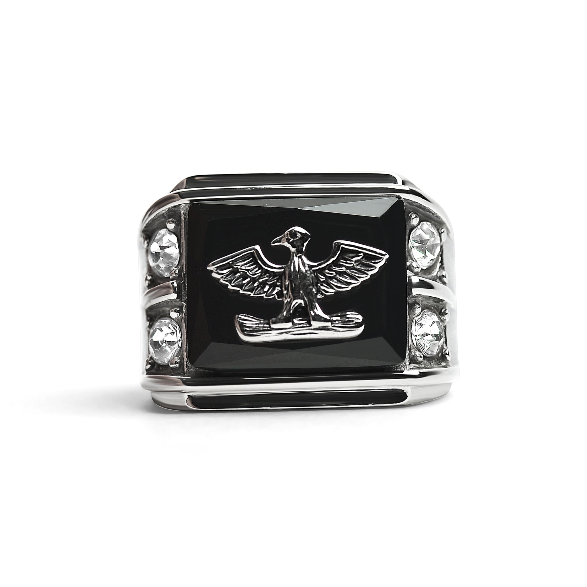 Military Eagle CZ Stone Accents Stainless Steel Ring / MCR6007、mySite、dreamappss