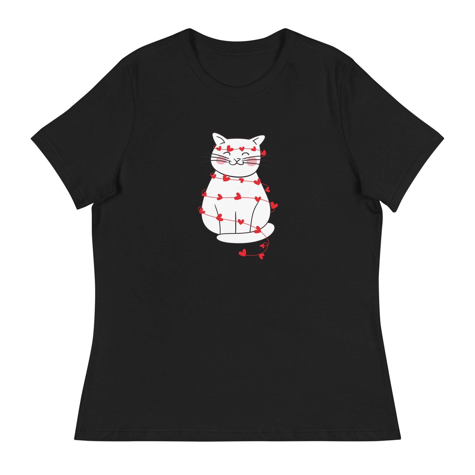 Wrapped in Love Kitty Women's Relaxed T-Shirt、mySite、camillekostekn