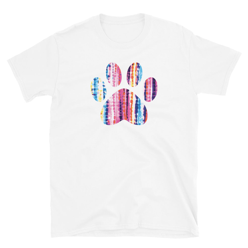 Hues of Pink Tie-Dye Paw Print T-Shirt、mySite、camillekostekn