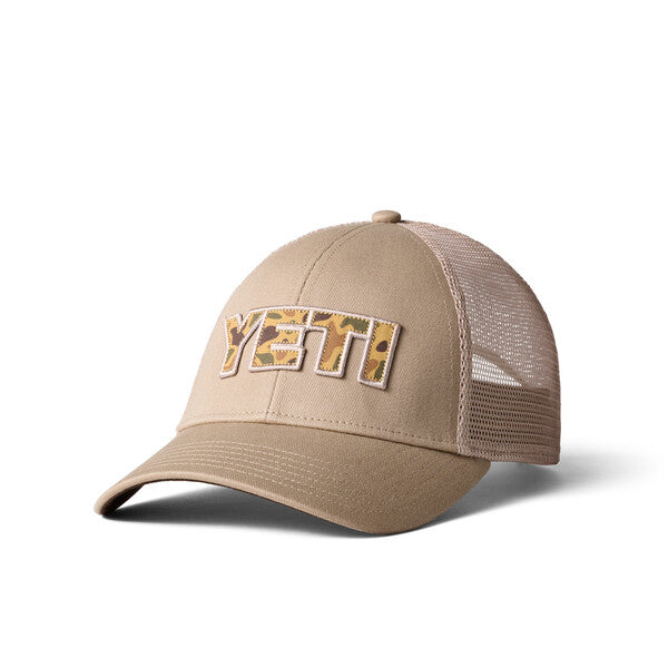 YETI Camo Logo Badge Low Pro Trucker Hat、mySite、noshort