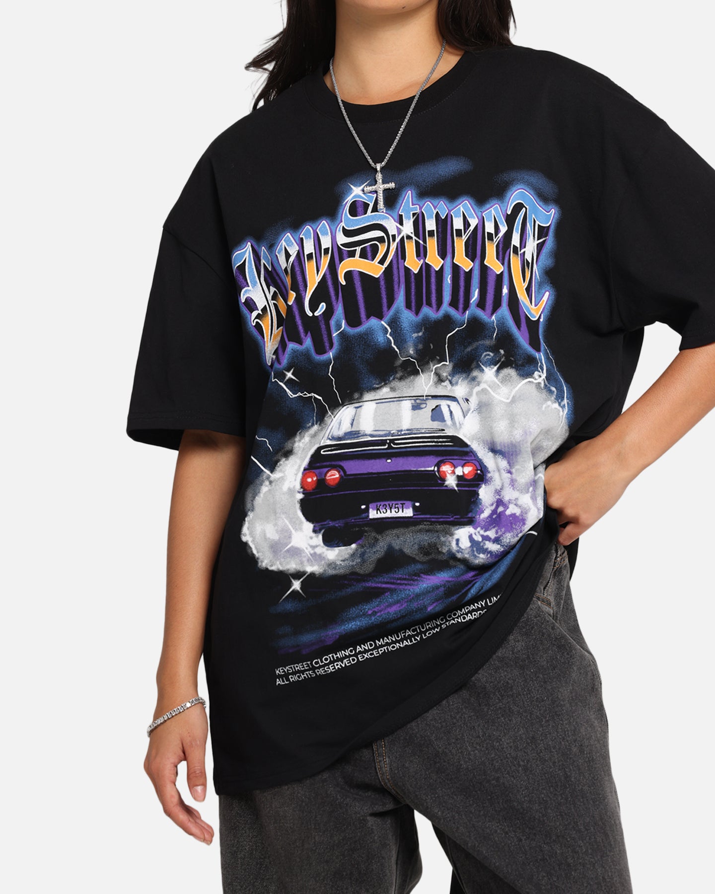 Key Street Burnout T-Shirt Black、mySite、zt4zffjzw