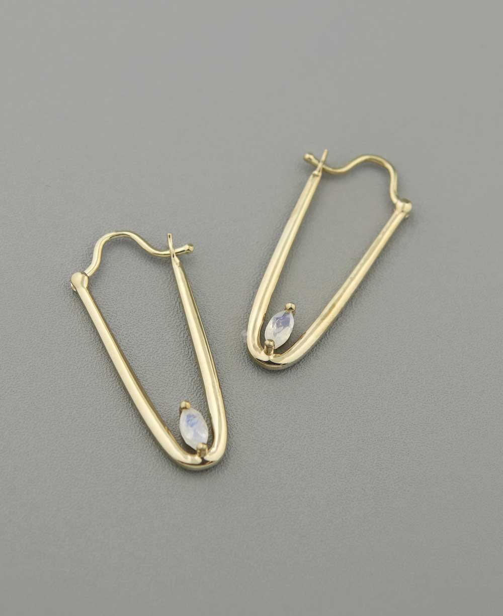Gold Plated Moonstone Earrings、mySite、topwebapps