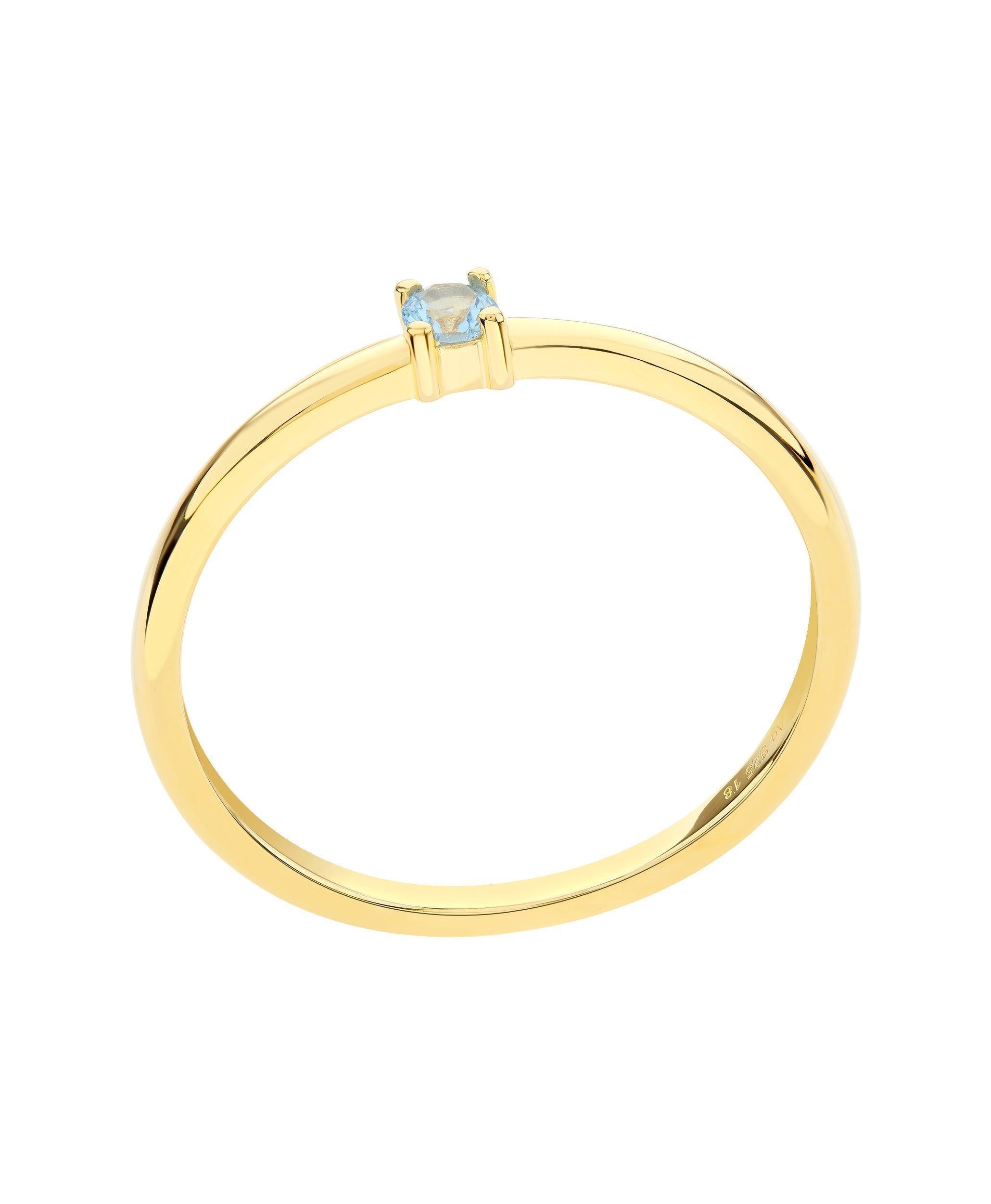  Rosa Ring Blue 18ct Gold Plated