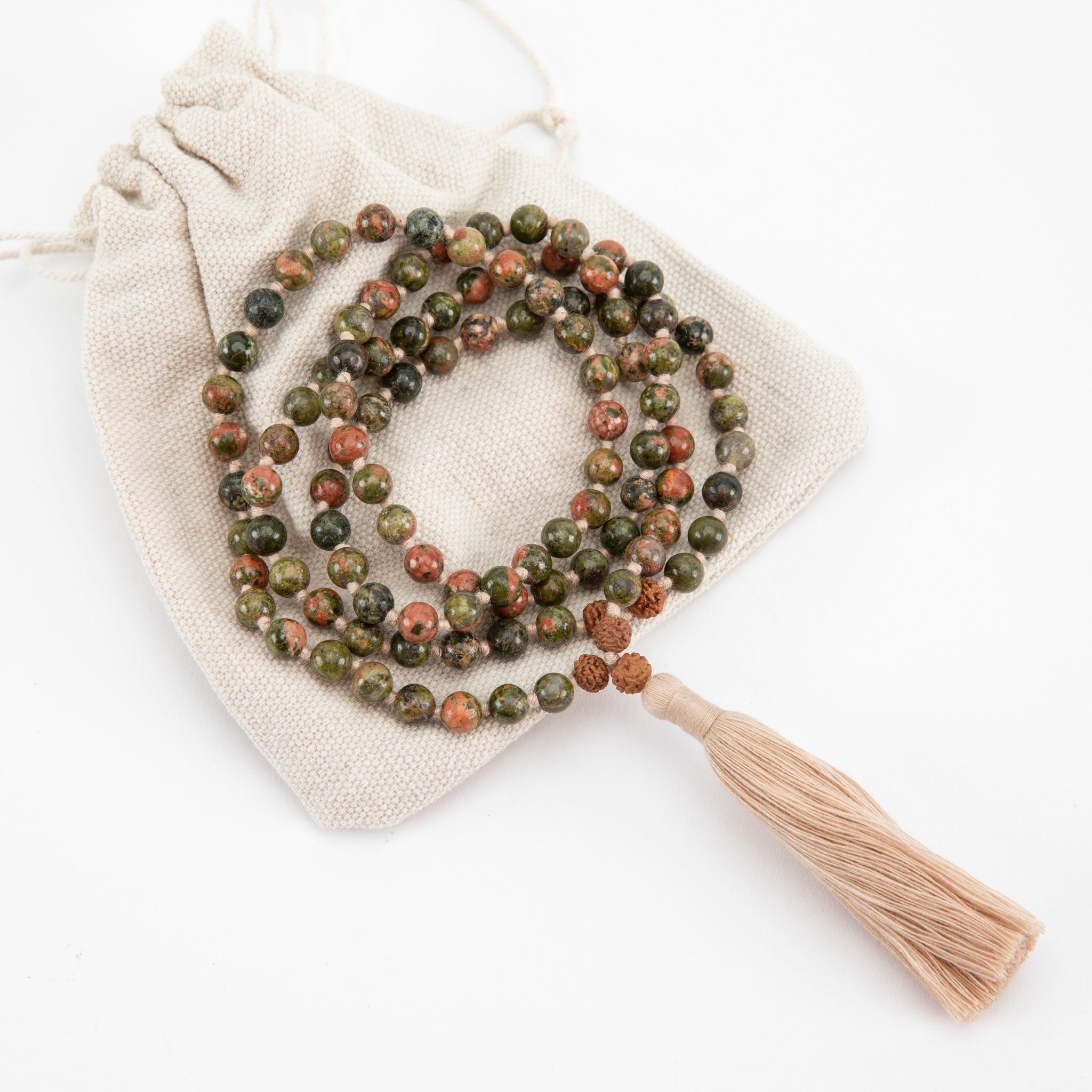Handmade Prayer Beads: Unakite Mala、mySite、topwebapps