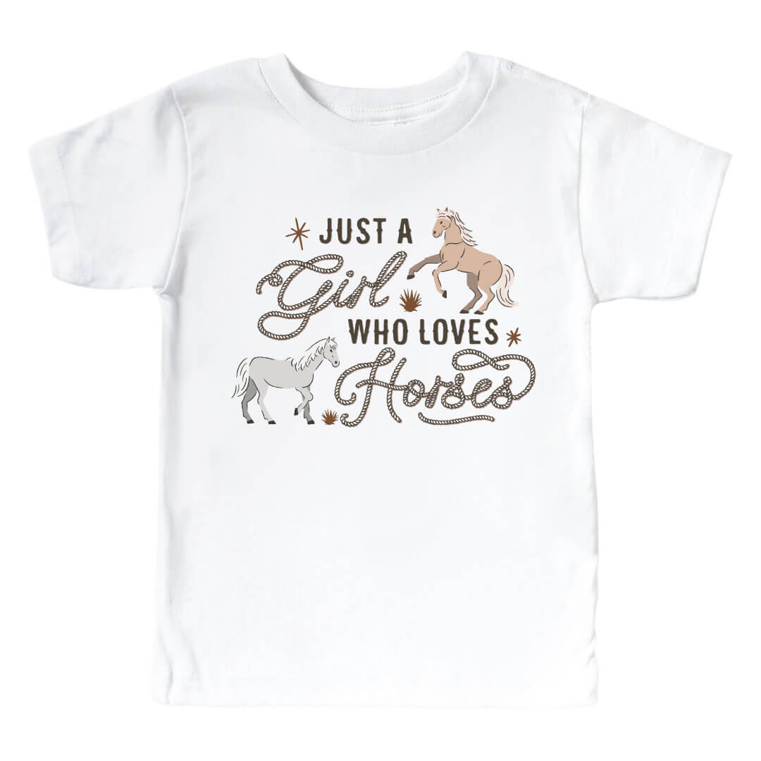  Who Loves Horses Kids Graphic Tee | White、mySite、layawaytickets