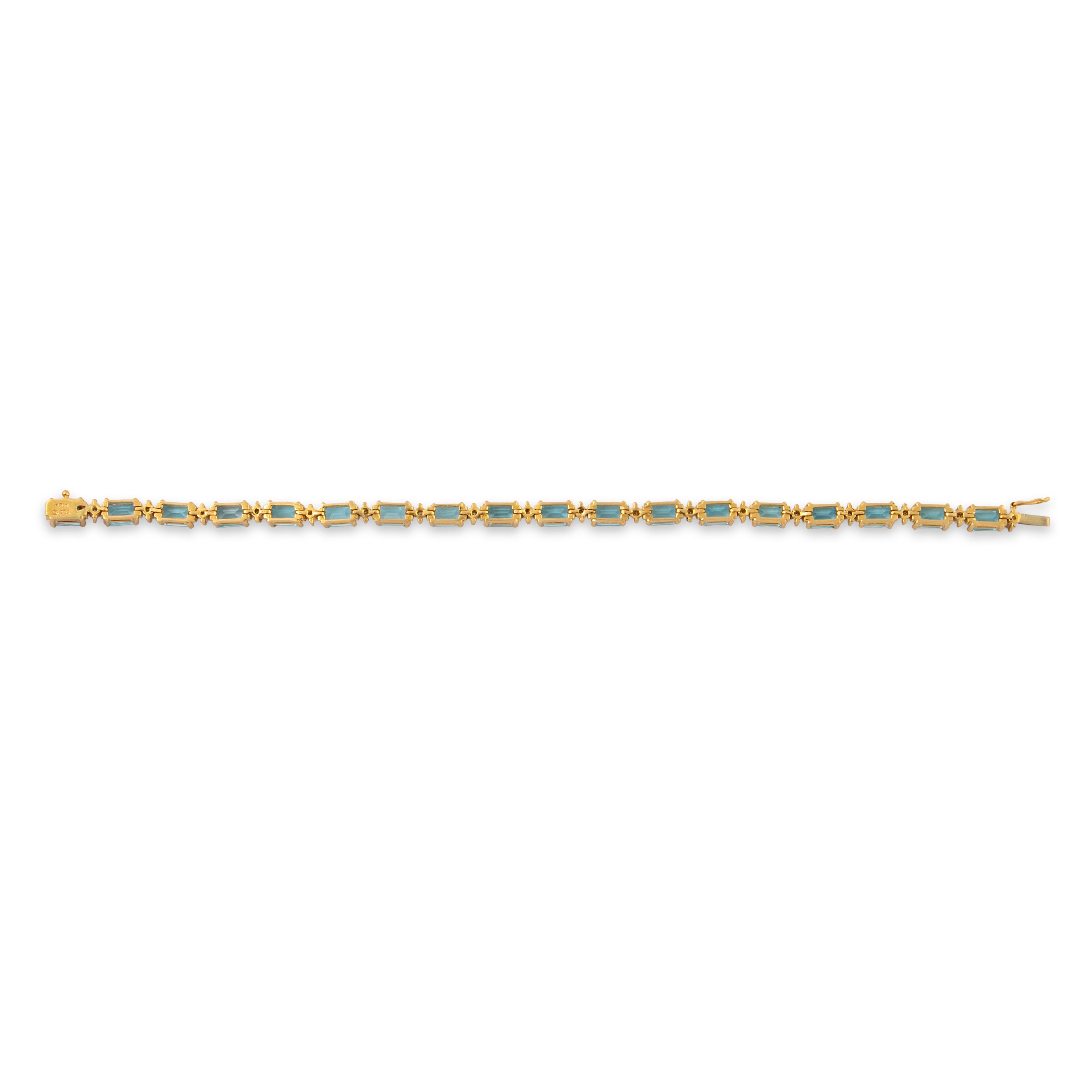 Vintage 14k Yellow Gold 12.24cttw Topaz .288cttw Diamond Tennis Bracelet 6.75、mySite、hinf8tx79