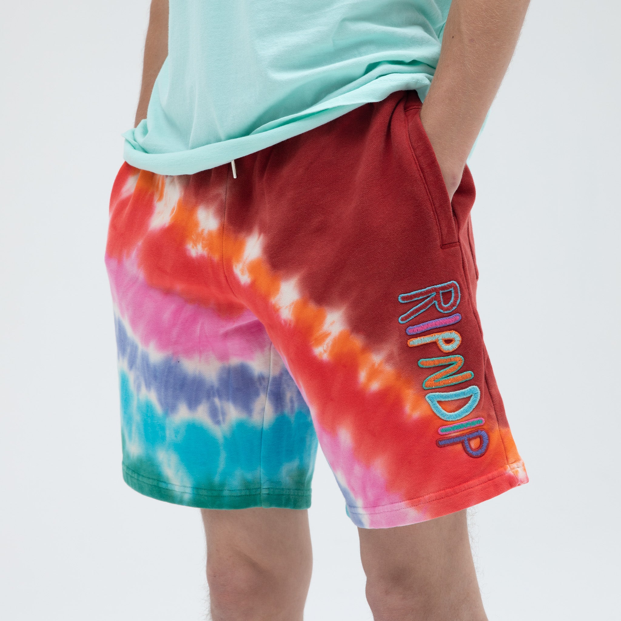  OG Prisma Embroidered Sweatshorts (Red Tie Dye)、mySite、merchandisen