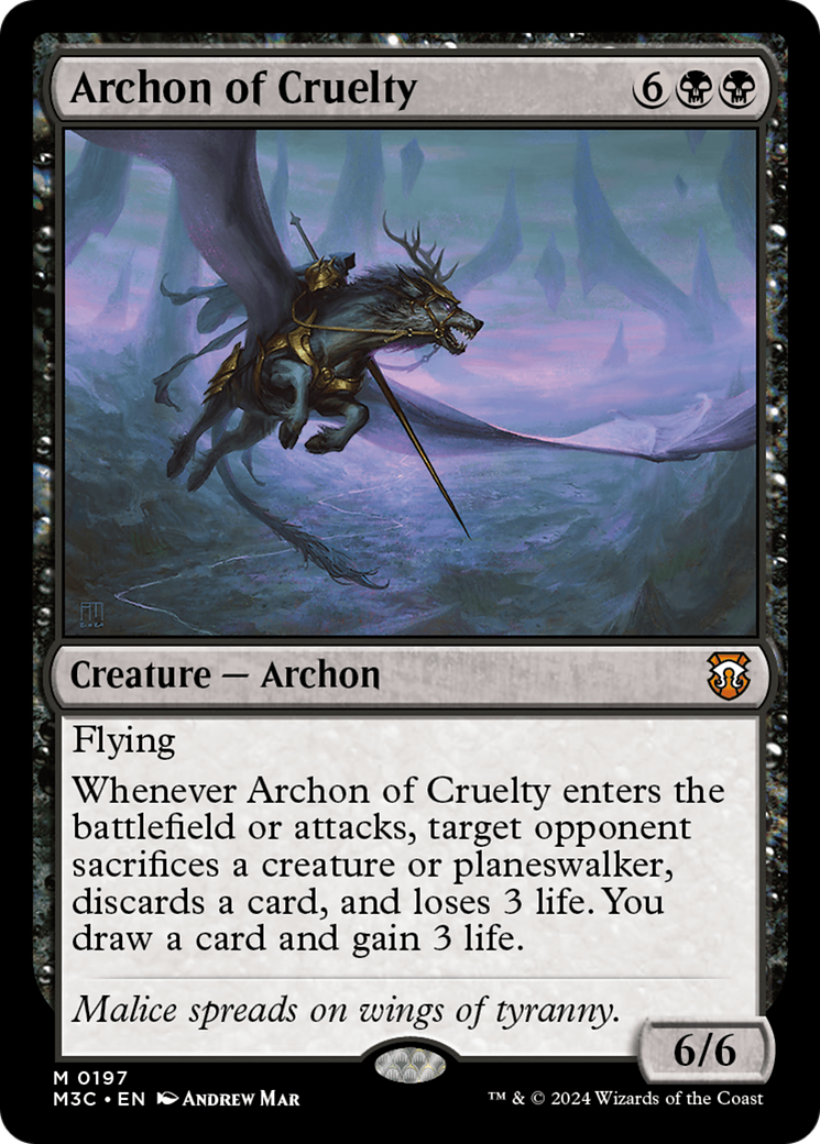 Archon of Cruelty Modern Horizons 3 Commander、mySite、waistdrama