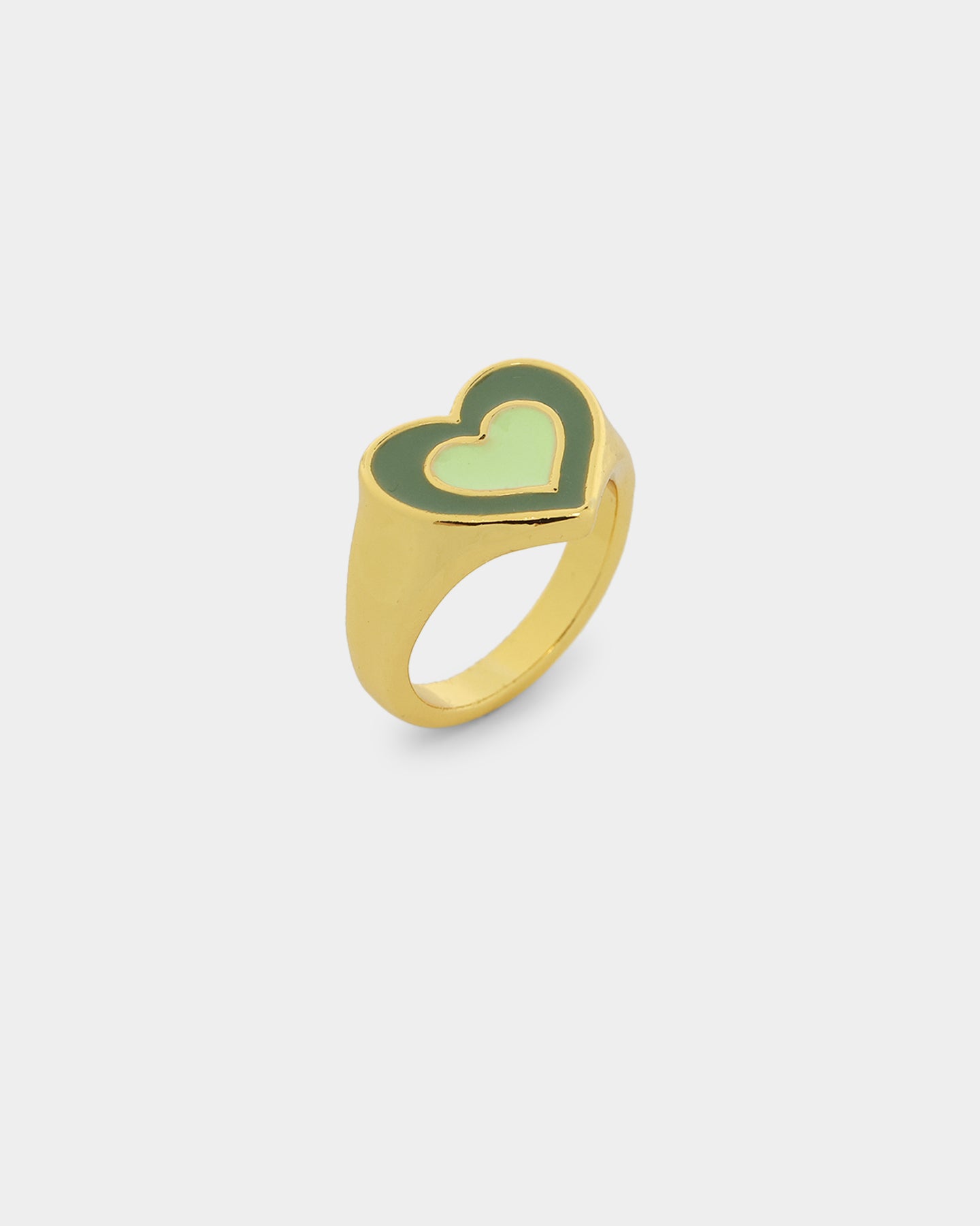 Raising Hell Women's Pastel Hearts Ring Gold/Green、mySite、zt4zffjzw