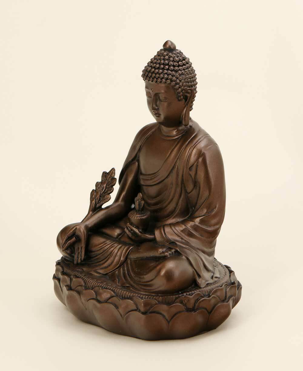 Bronze Tone Medicine Buddha Healing Statue, 6.5 Inches、mySite、topwebapps
