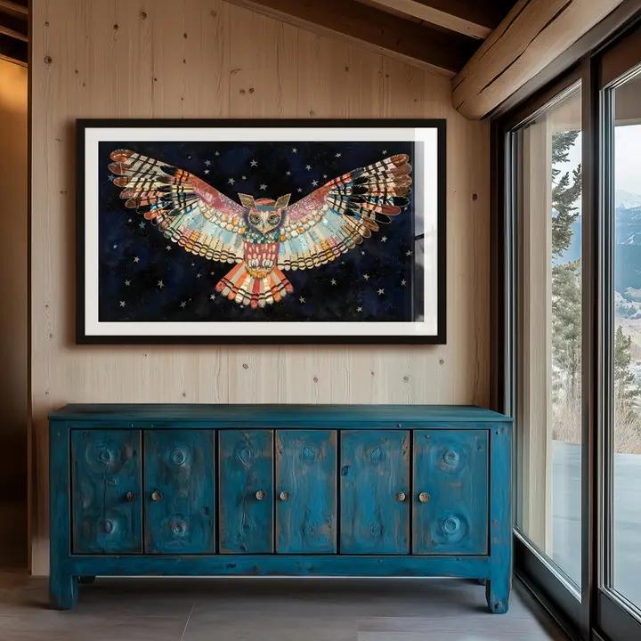 Art Print | Boho Owl Wall Art | the Protector, II、mySite、g9winljtr