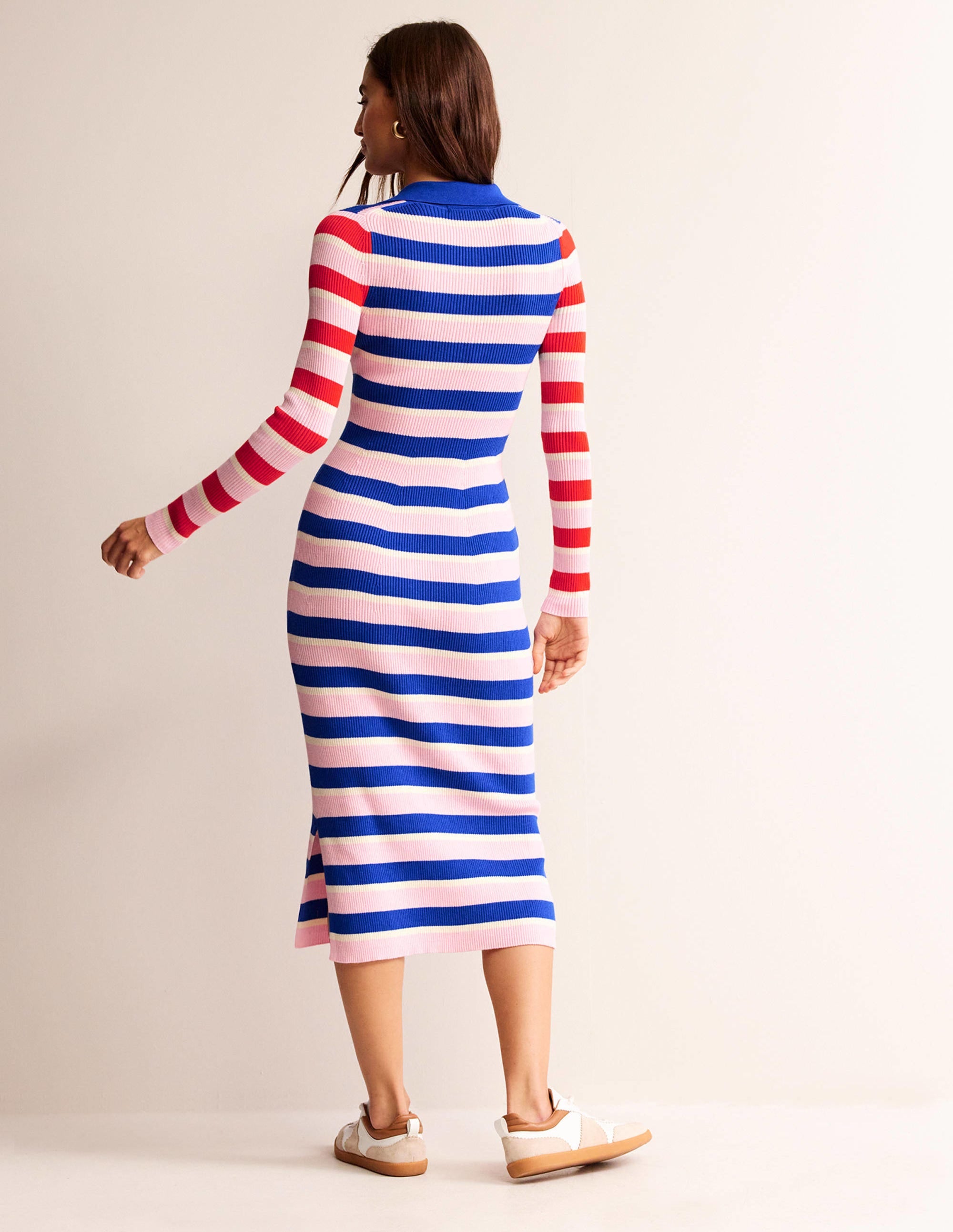  Collared Rib Dress-Orchid Pink, Warm Ivory、mySite、ashleygrahame