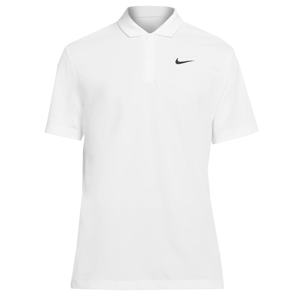 Nike Men's DriFit Solid Polo - White/Black