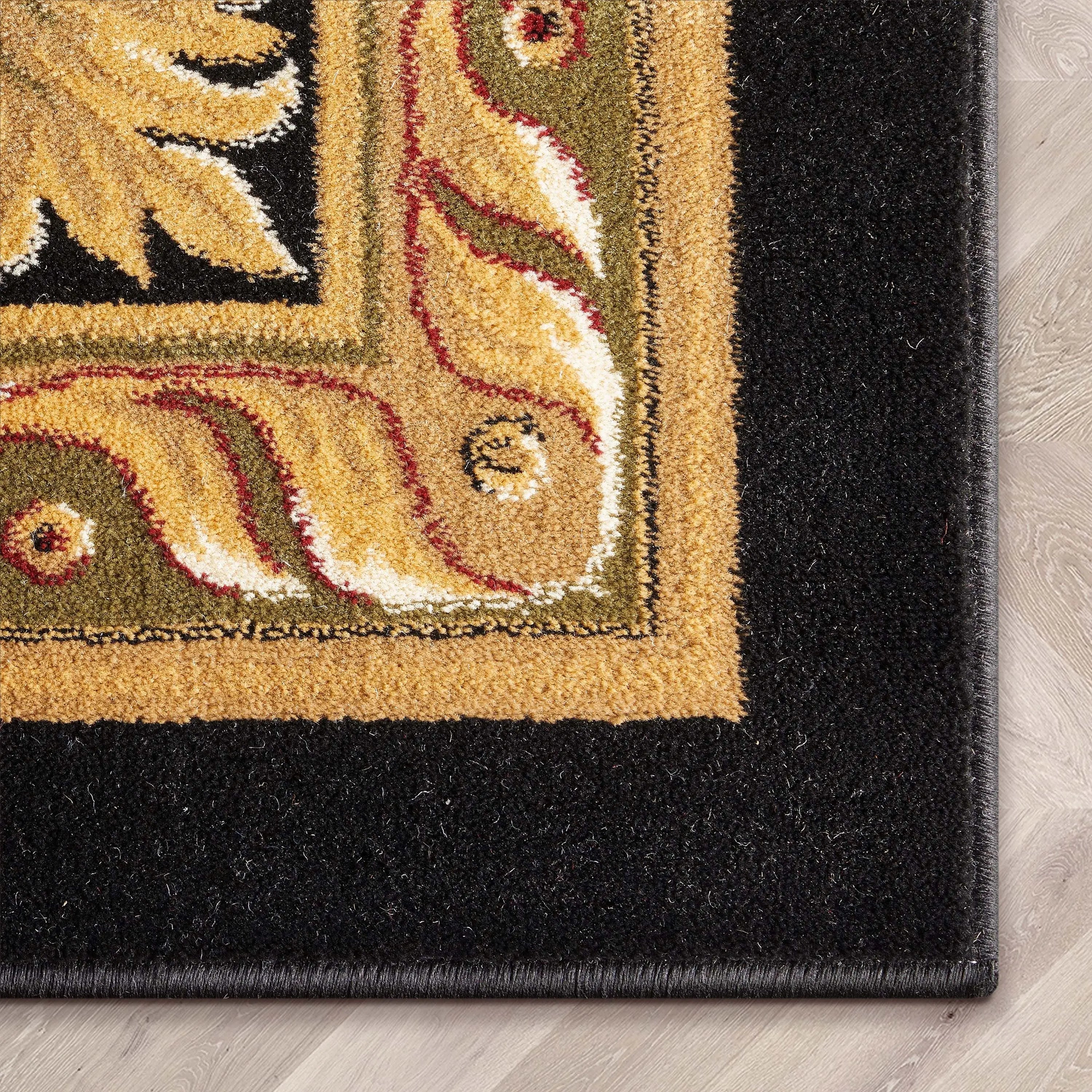 Le Petit Palais Black Traditional Rug、mySite、gigharbornorthrealestate