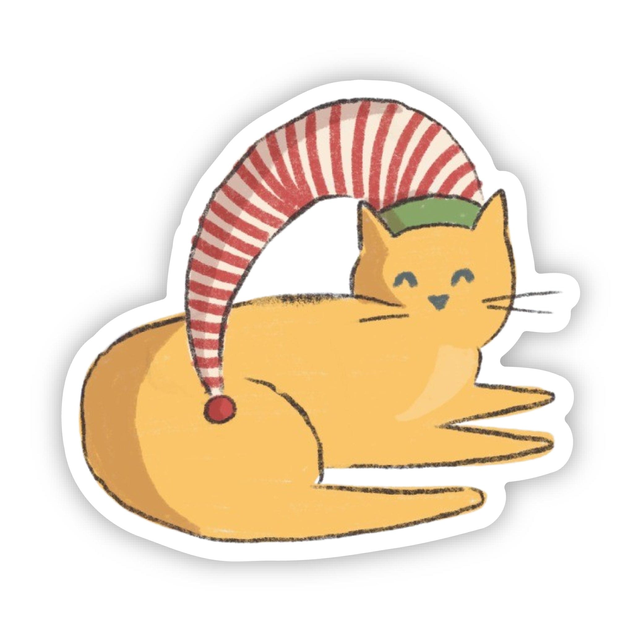  Cat In Elf Hat Christmas Sticker、mySite、elrpsem3k
