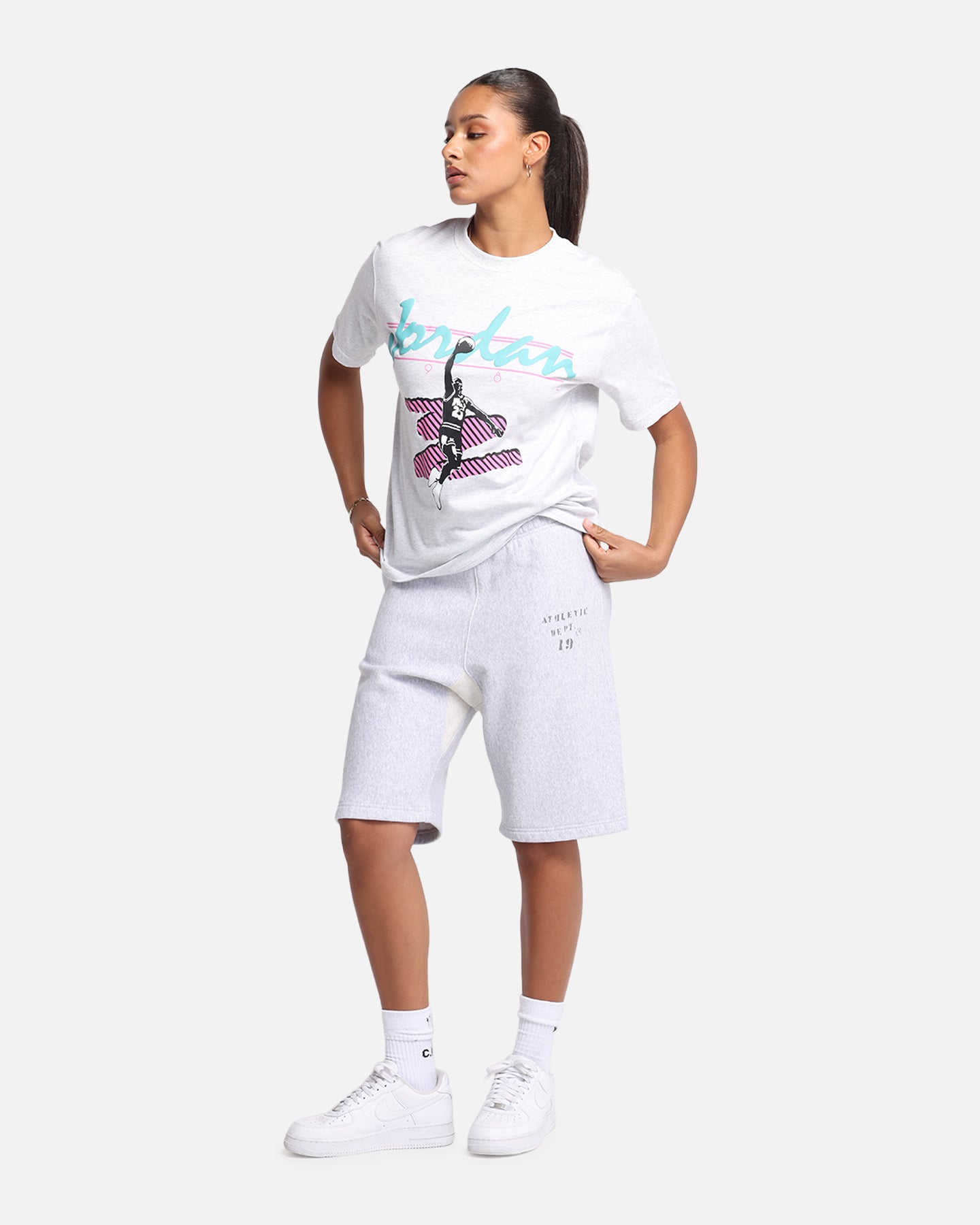 Jordan Women's MVP Graphic T-Shirt Birch Heather、mySite、zt4zffjzw