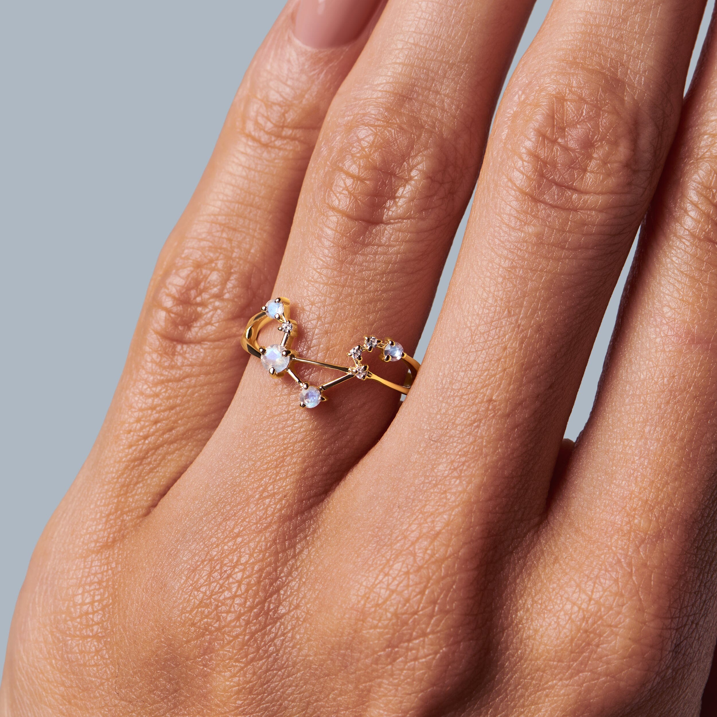 Moonstone Ring - Libra Zodiac Constellation、mySite、hinf8tx79