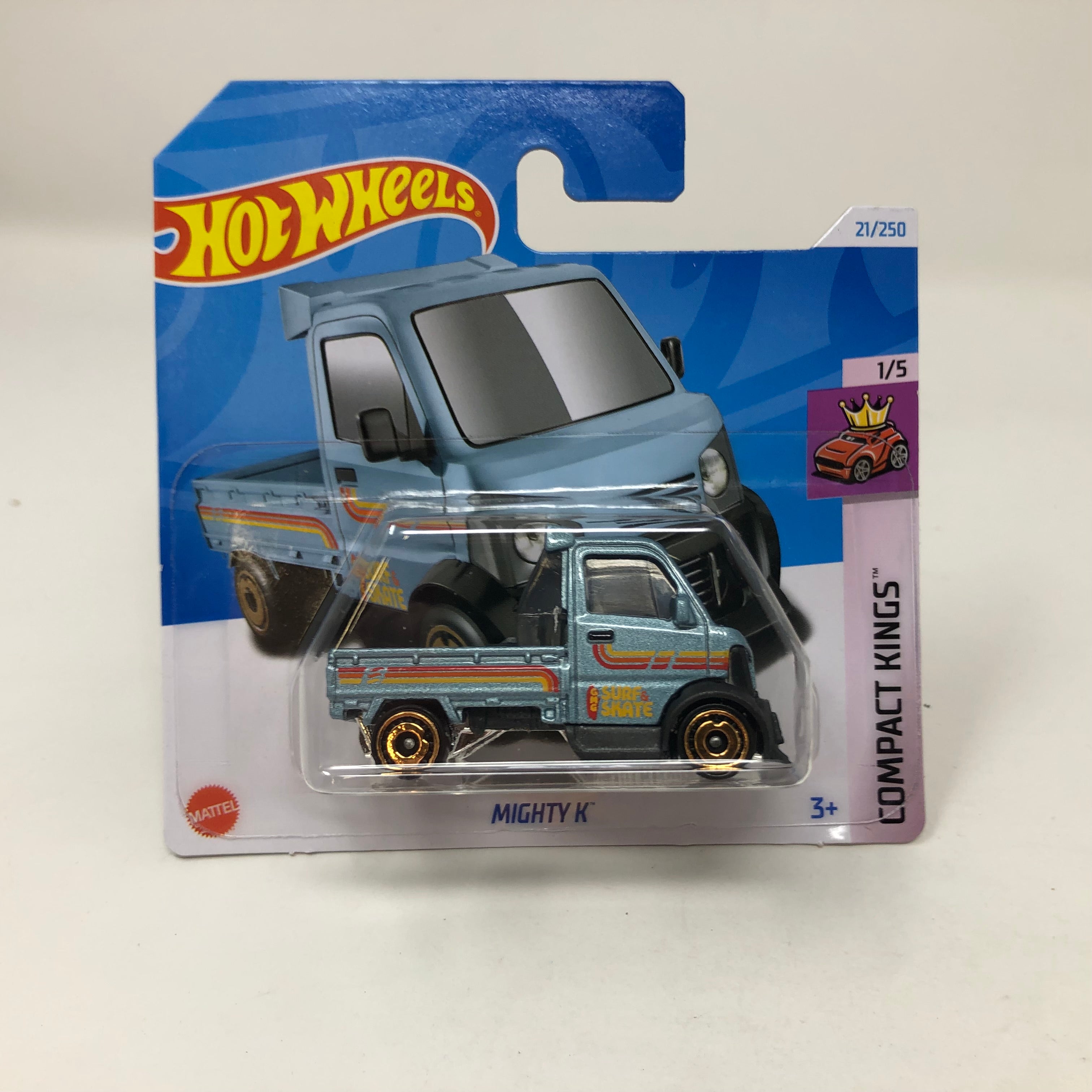 Mighty K #21 * Steel Blue * 2024 Hot Wheels Basic Short Card Case A、mySite、hgirdovlk
