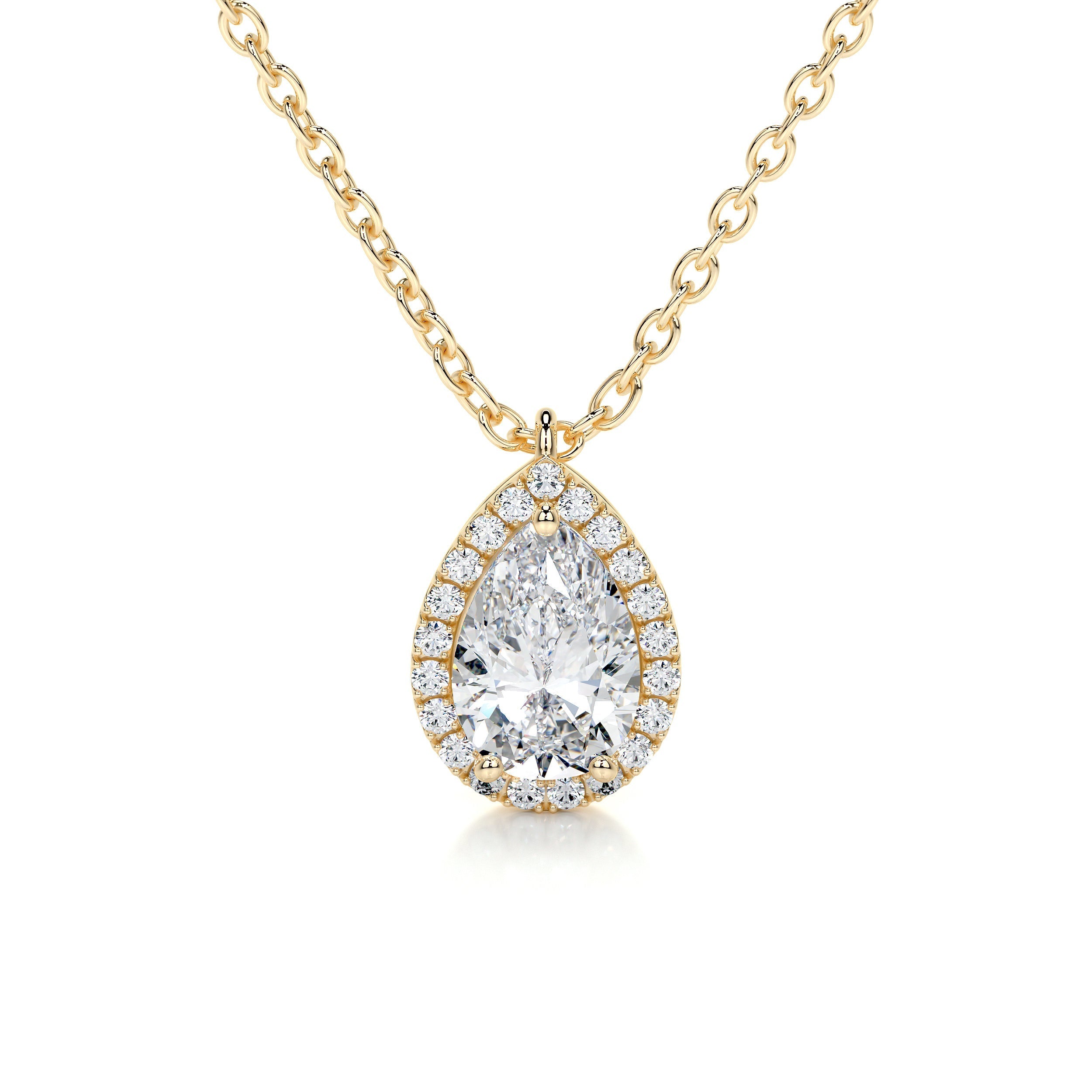 Petit Nancy Lab Grown Diamond Pendant -18K Yellow Gold、mySite、hinf8tx79