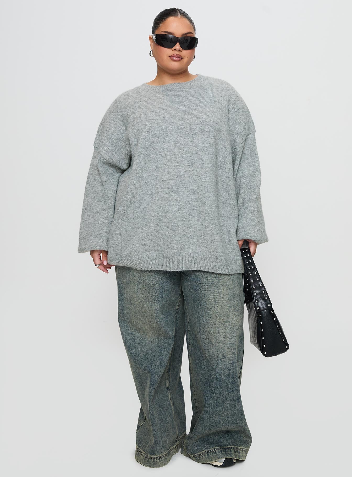 Ryanna Sweater Grey Curve、mySite、solidvoid
