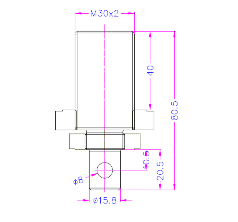A158-M30X2, 5/8 Male Eye End to M30X2 Male Thread Adapter、mySite、lovesweatpilates