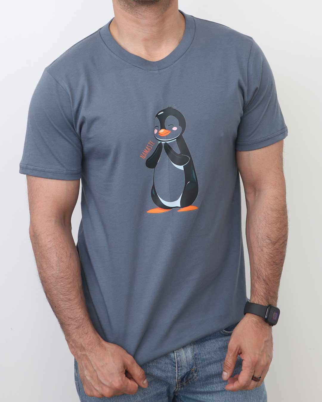 Men’s Organic Cotton Namaste Penguin Tee、mySite、topwebapps