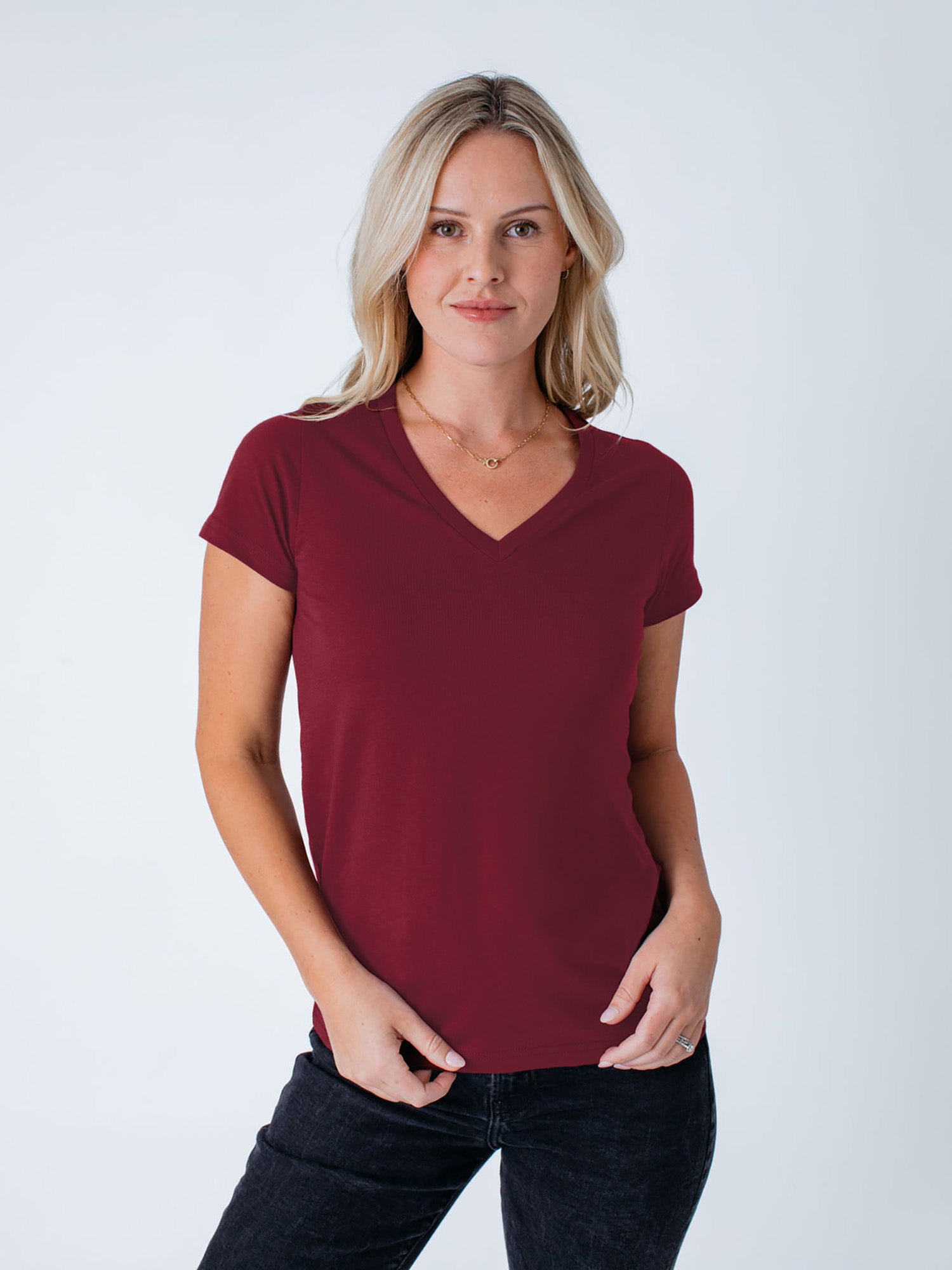  Women's Cosmic Red V-Neck、mySite、ghnorth