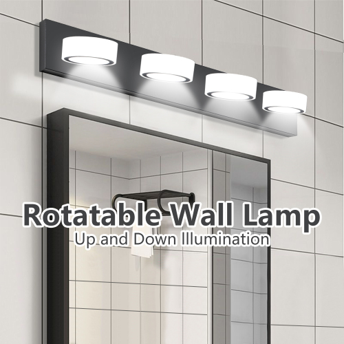 52" Modern 7-Light LED Vanity Light Fixture - Chrome Finish with Acrylic Light Shades - Energy-Efficient Bathroom Wall Sconce - Dimmable for Mirror, Shower, and Bathroom Decor、、eastwooduniform