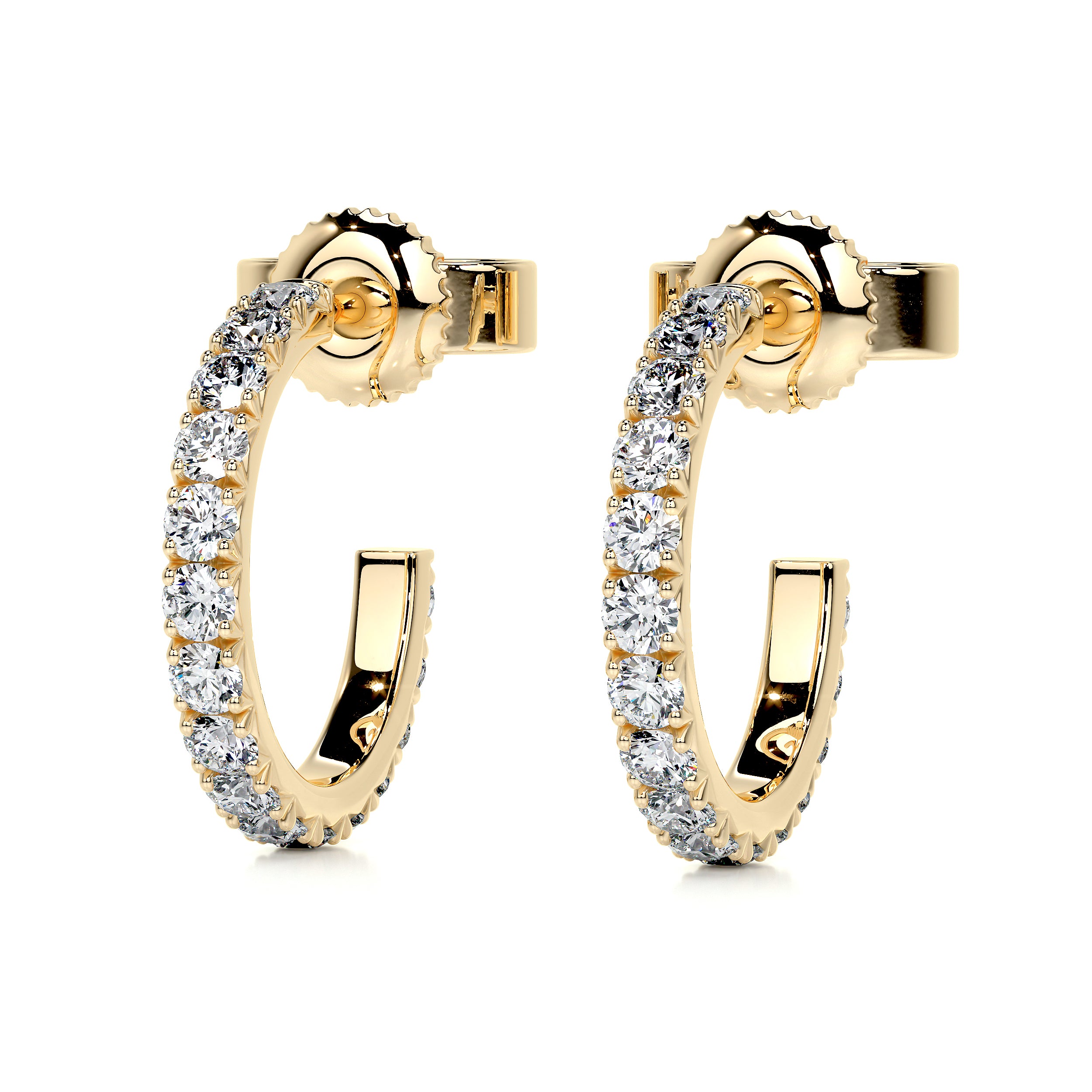 Nicole Lab Grown Diamond Earrings (3 Carat) -18K Yellow Gold、mySite、hinf8tx79