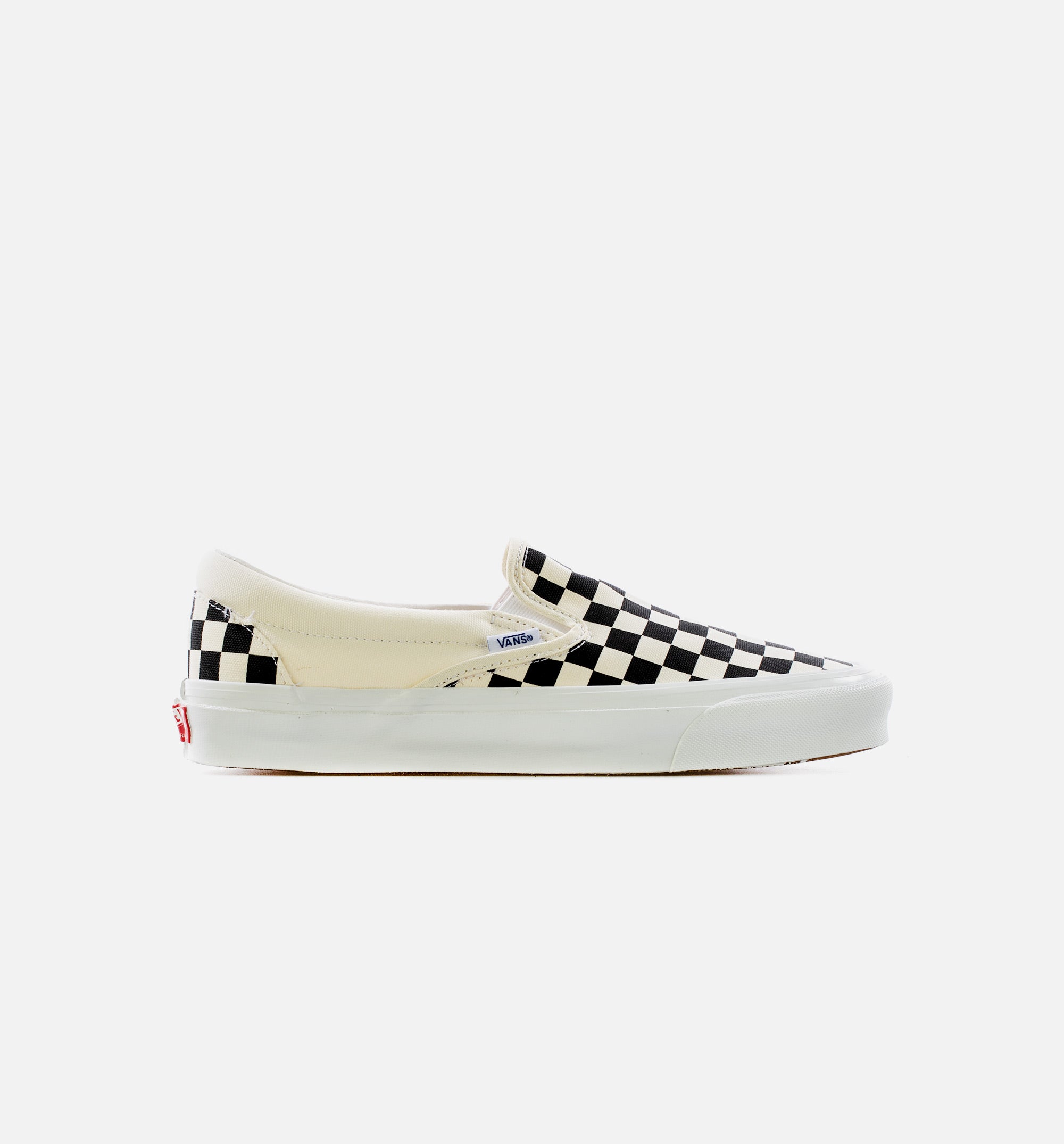 OG Classic Slip On LX Checkered Mens Skate Shoe - Black/Cream、mySite、dreamappss