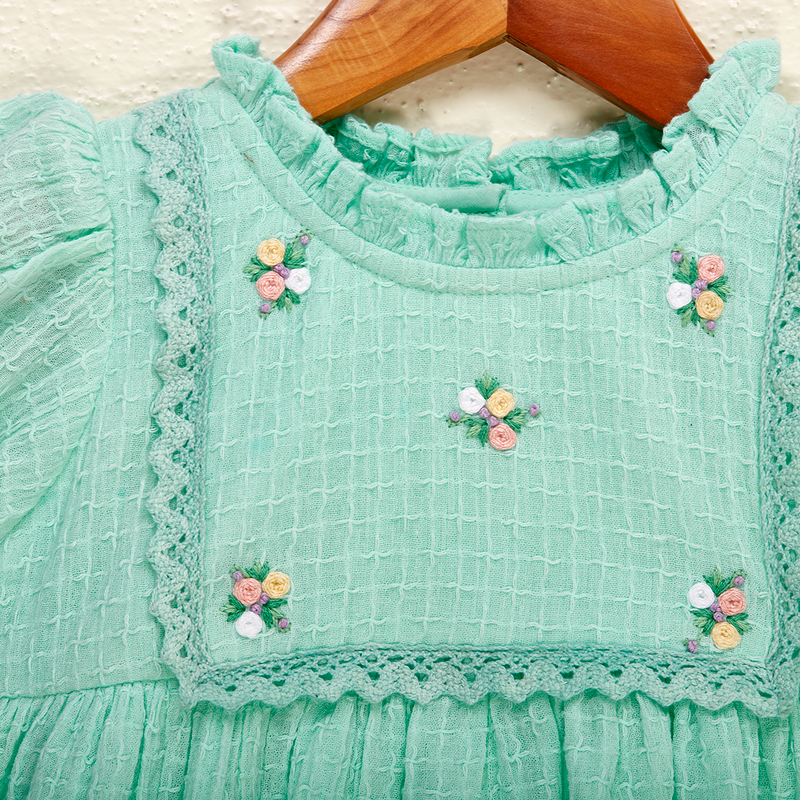 Cotton Dress For Girls | Printed | Mint Green、mySite、camillekostekn