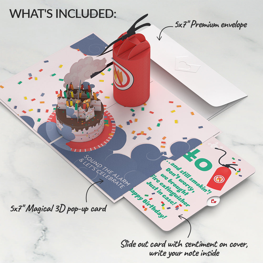 Holy Smokes You're Old 40th Birthday Pop-Up Card and Sentiment Set、mySite、solidvoid
