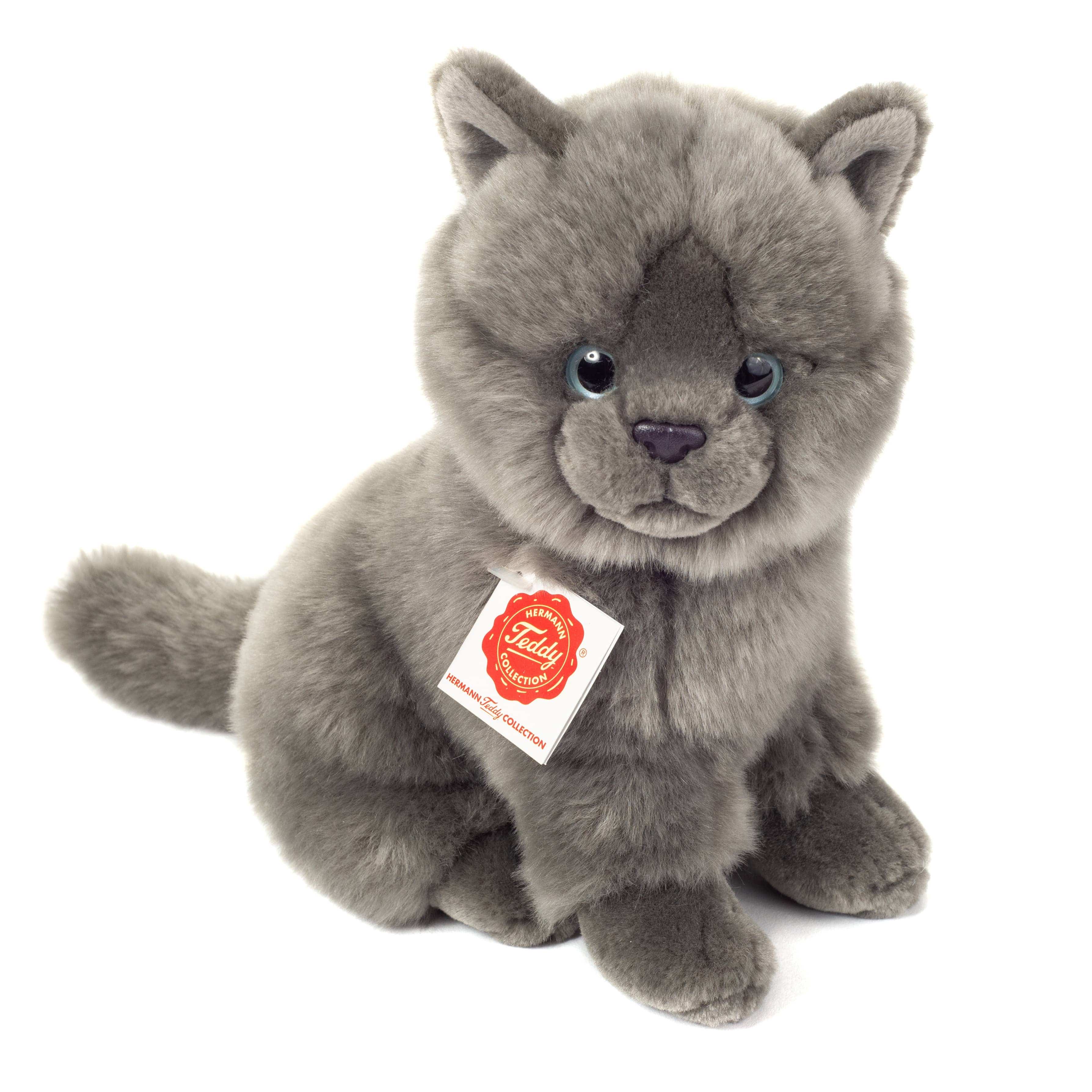 Sitting Lifelike British Shorthair Kitty 20 cm by Teddy Hermann Eco Friendly、mySite、g9winljtr