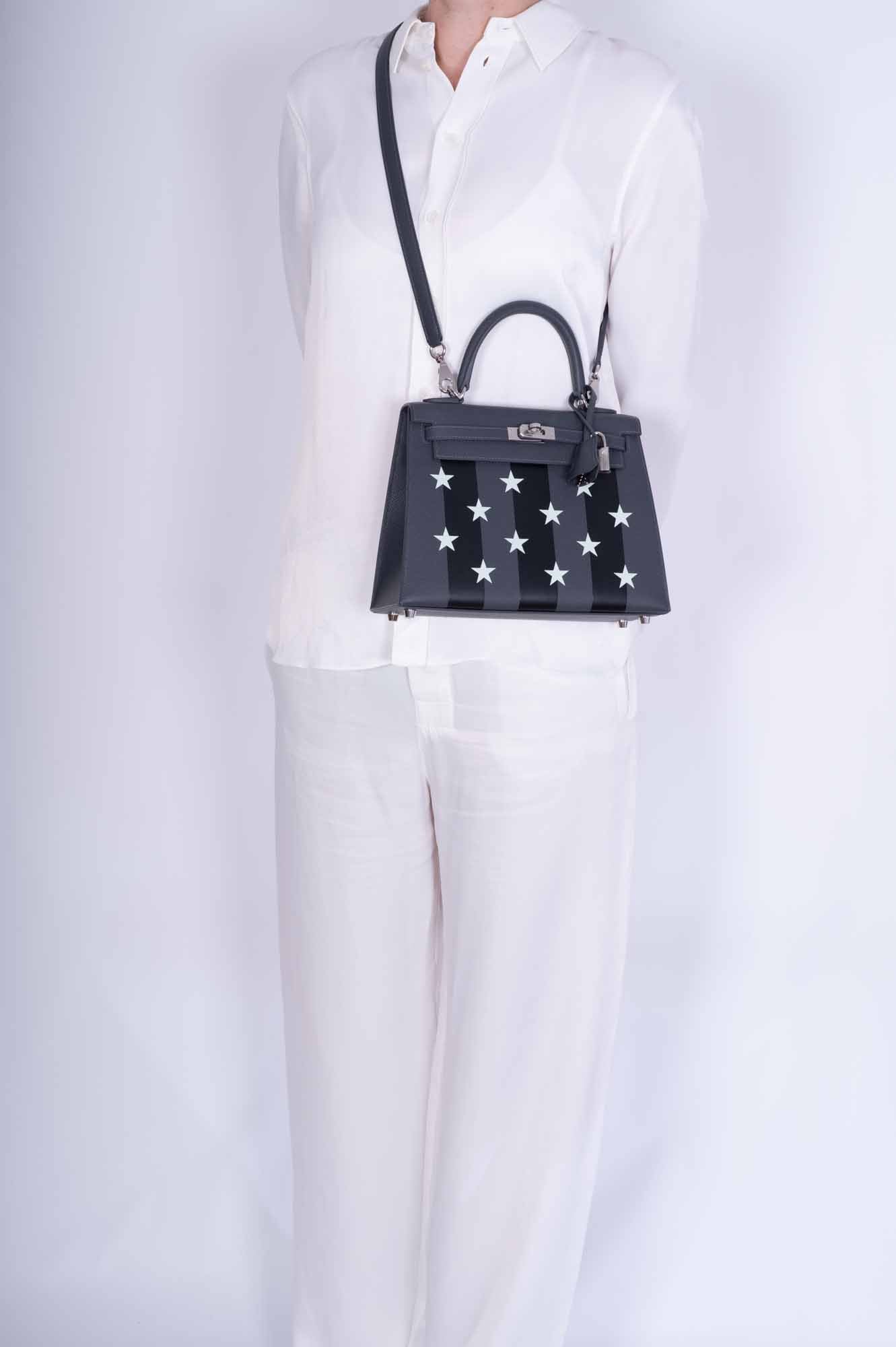 Hermès Kelly 25 Sellier Ardoise, Noir, Vert Peppermint, Casaque Epsom and Tadelakt Palladium Hardware、mySite、garminoutage.com