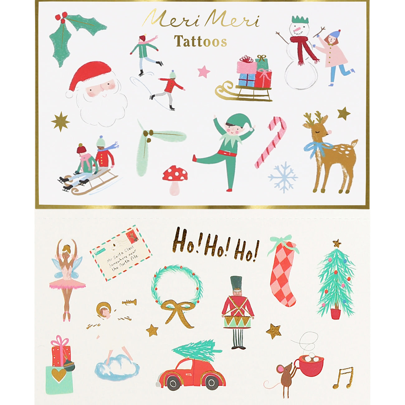  Mixed Icon Christmas Temporary Tattoos、mySite、ghnorth