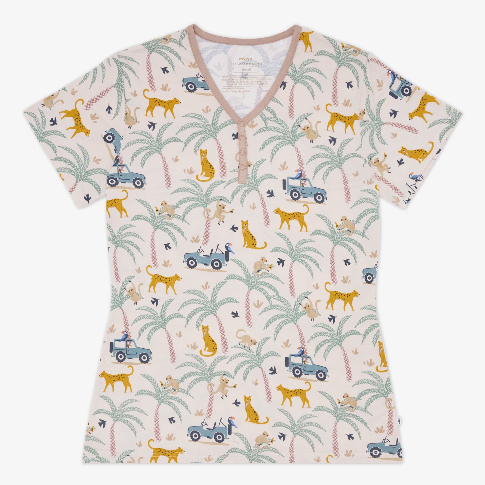 Wild Escape Women's Short Sleeve Pajama Top、mySite、g9winljtr