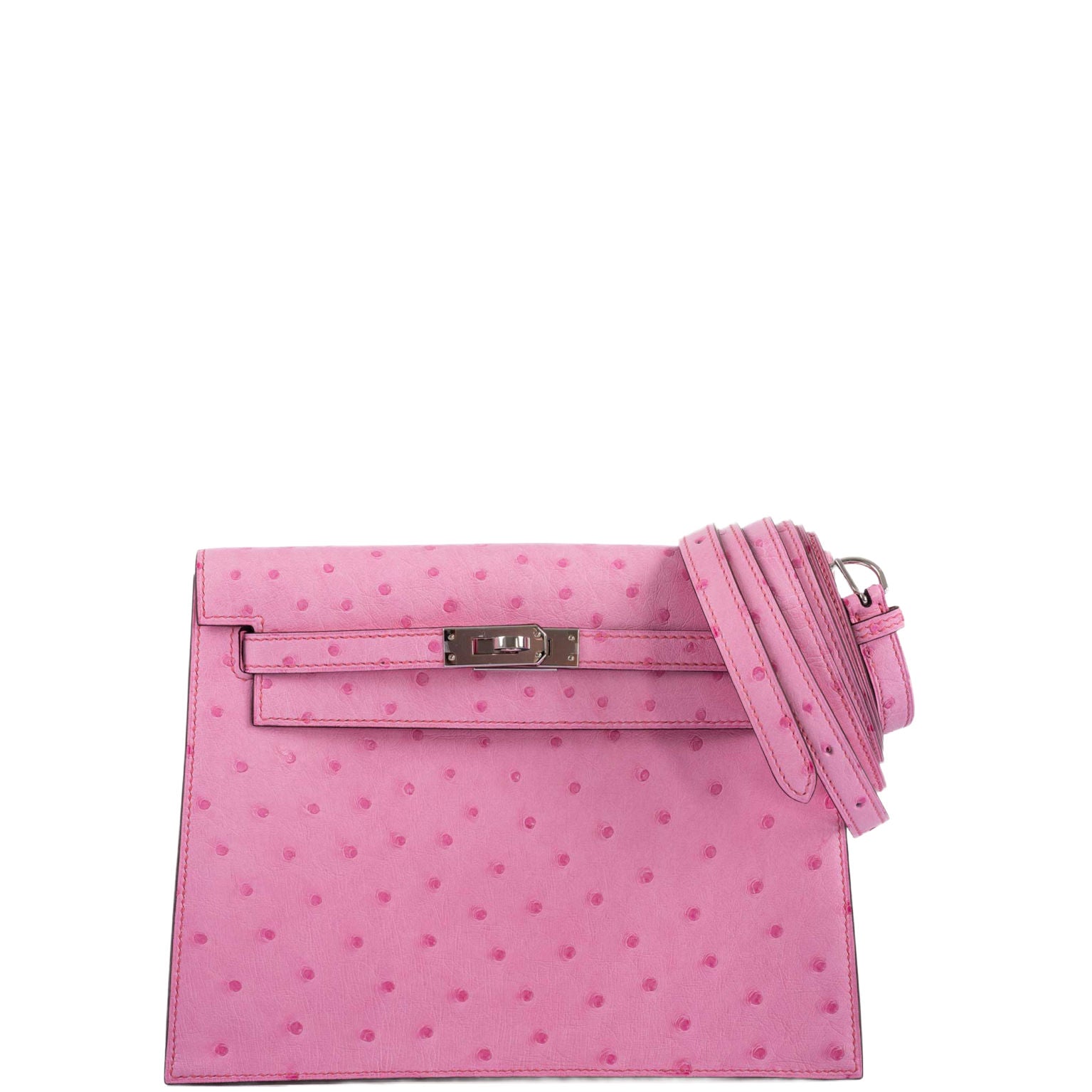 Hermès Kelly Danse II 5P Bubblegum Pink Ostrich Palladium Hardware、mySite、garminoutage.com