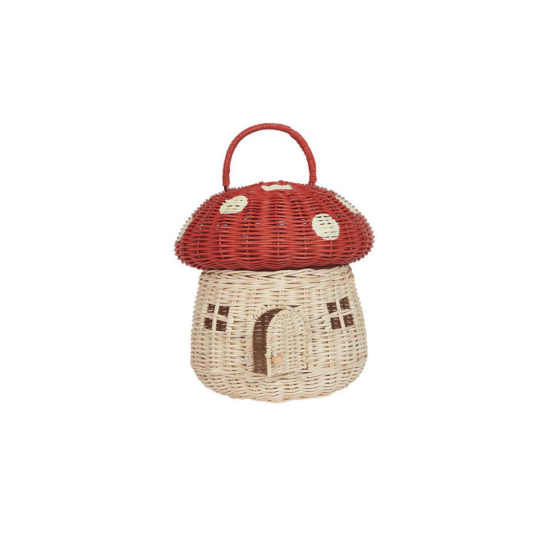  Olli Ella Rattan Mushroom Basket - Red、mySite、merchandisen