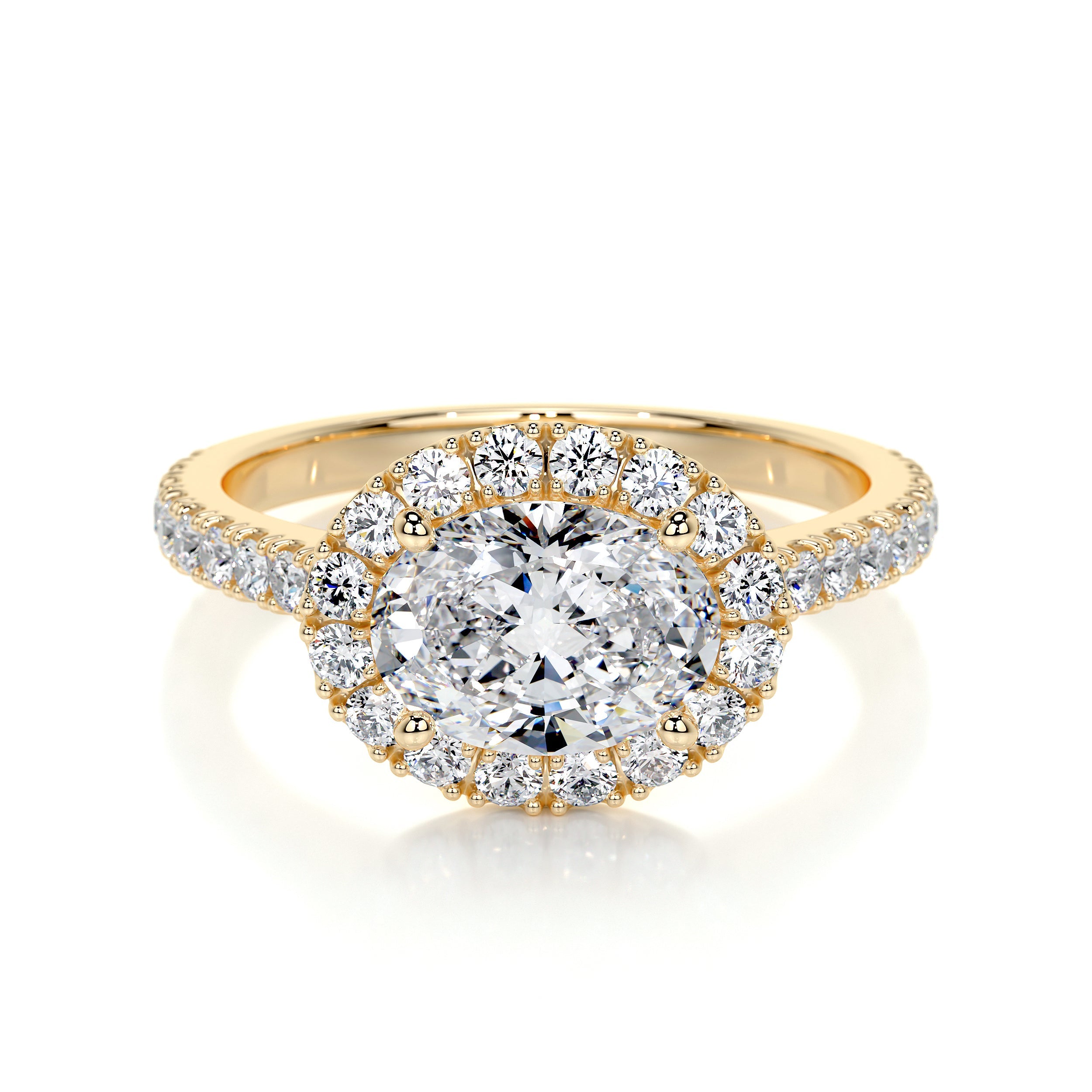 Alessandra Lab Grown Diamond Ring -18K Yellow Gold、mySite、hinf8tx79