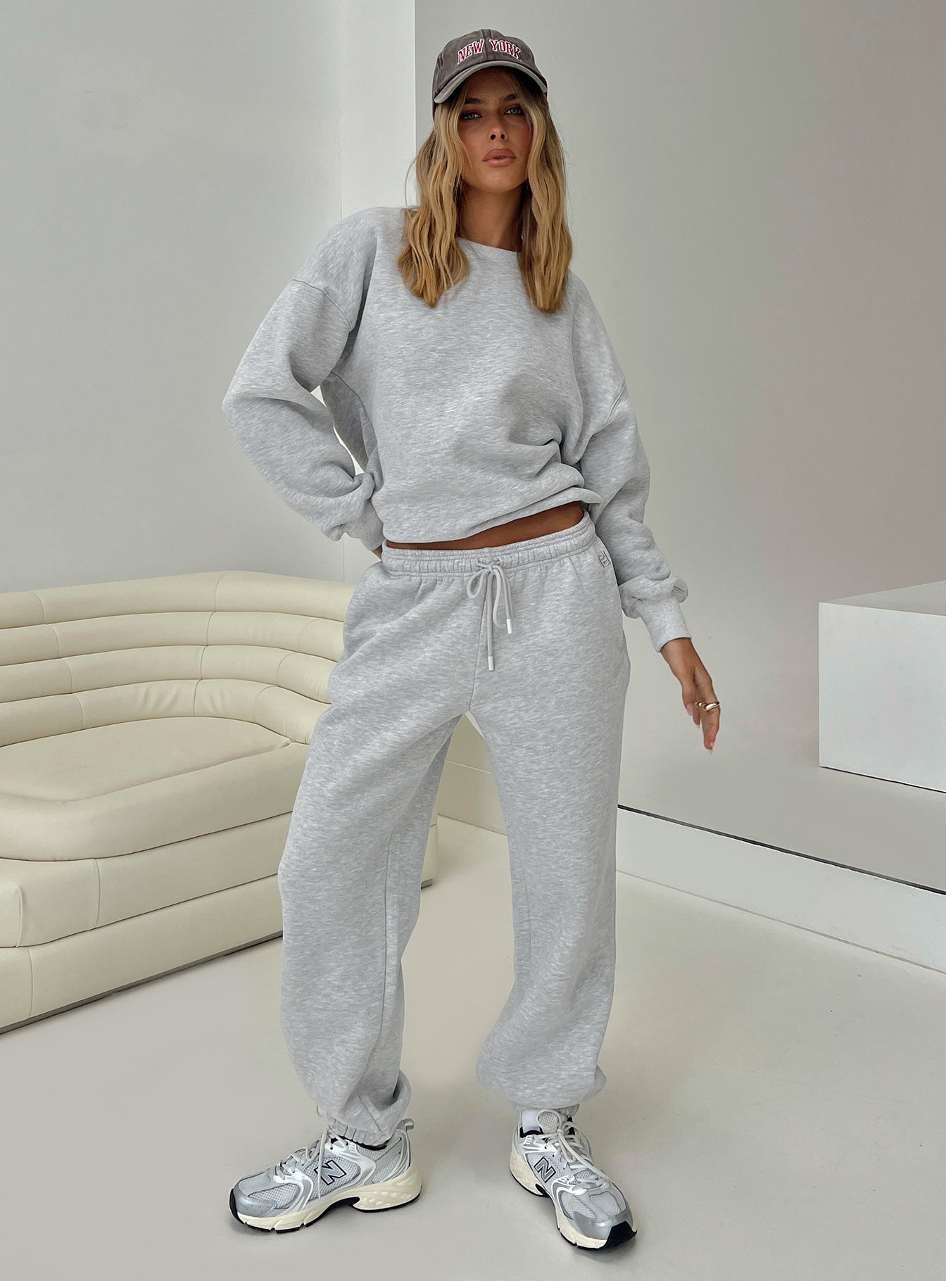 Dream Fleece Classic Crewneck Sweatshirt Grey Marle、mySite、solidvoid