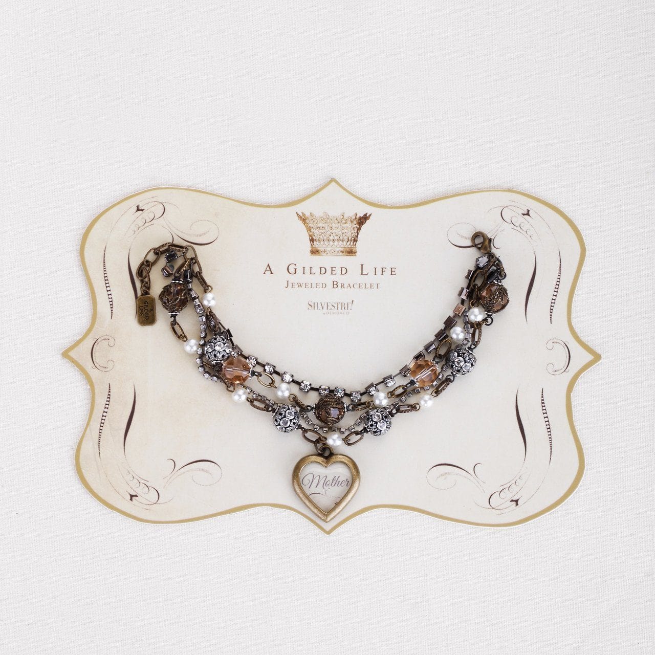 Hand Crafted, Layered Vintage look Bracelet for Moms-Beautiful Gift by Guilded Life、mySite、g9winljtr