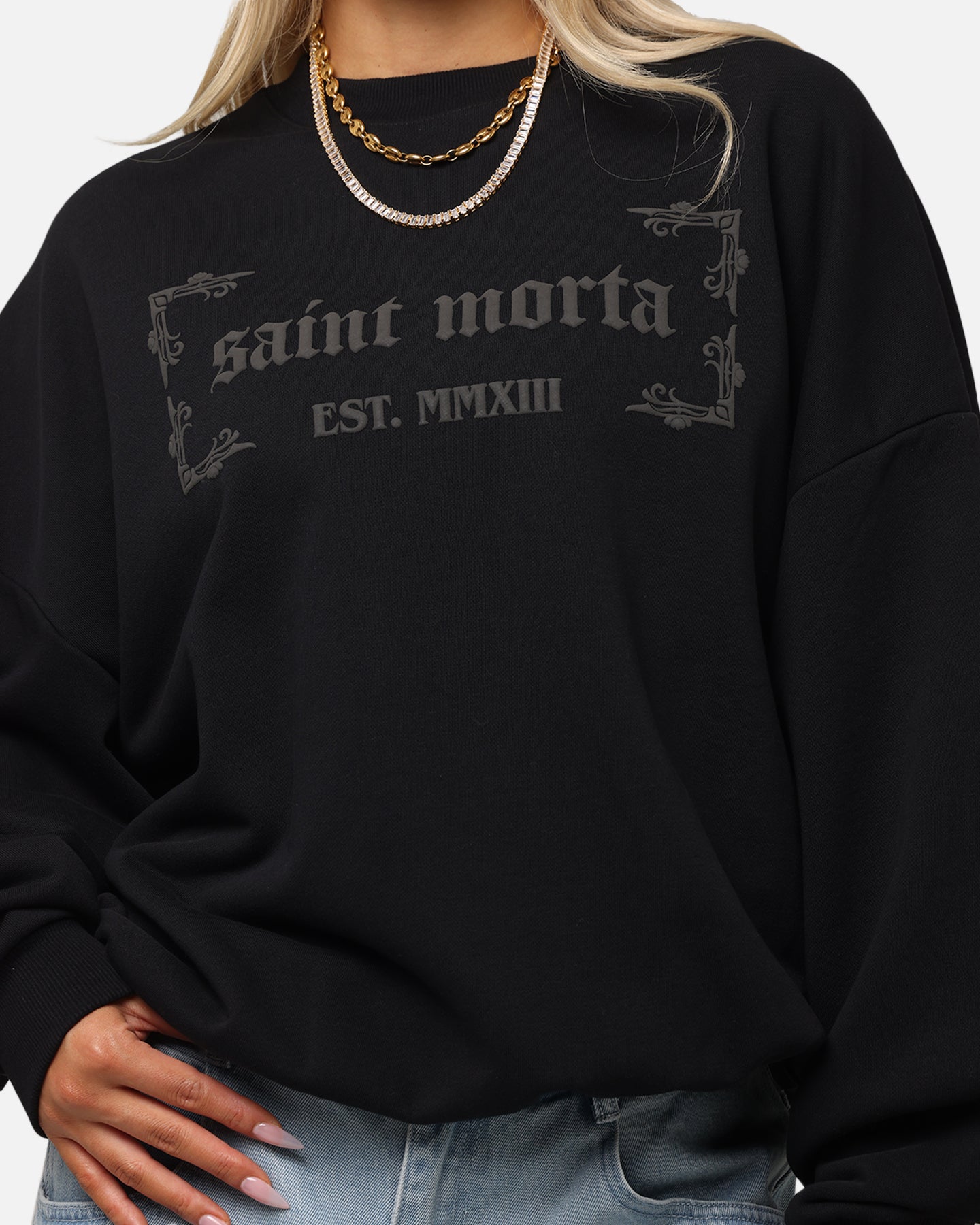 Saint Morta Repentant Heart Crewneck Black、mySite、zt4zffjzw