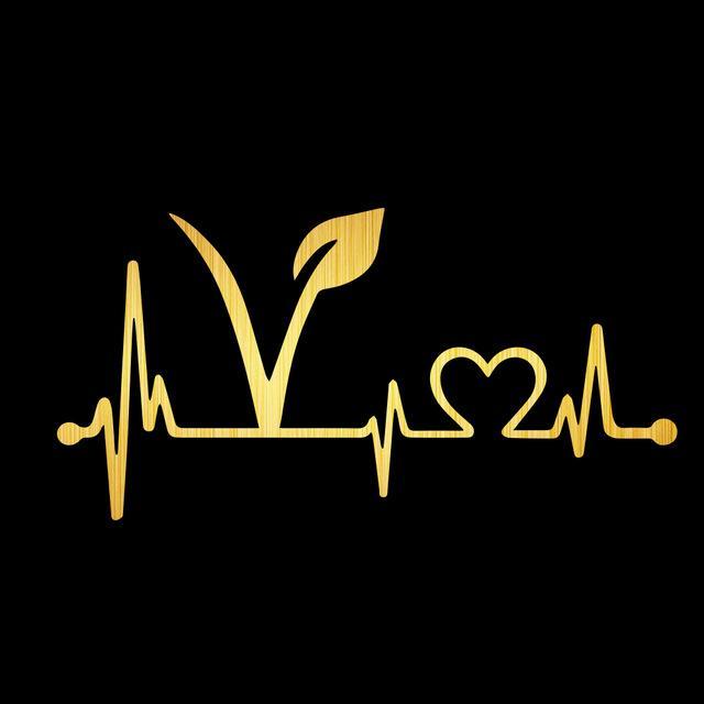 Vegan Lifeline Vinyl Car Bumper Stickers or Decal in Various Colors--Spread the message of compassion!、mySite、g9winljtr
