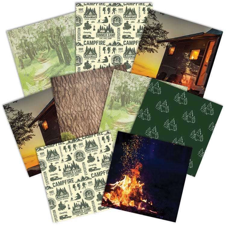  Camping 12 x 12 Scrapbook Paper Set、mySite、ghnorth