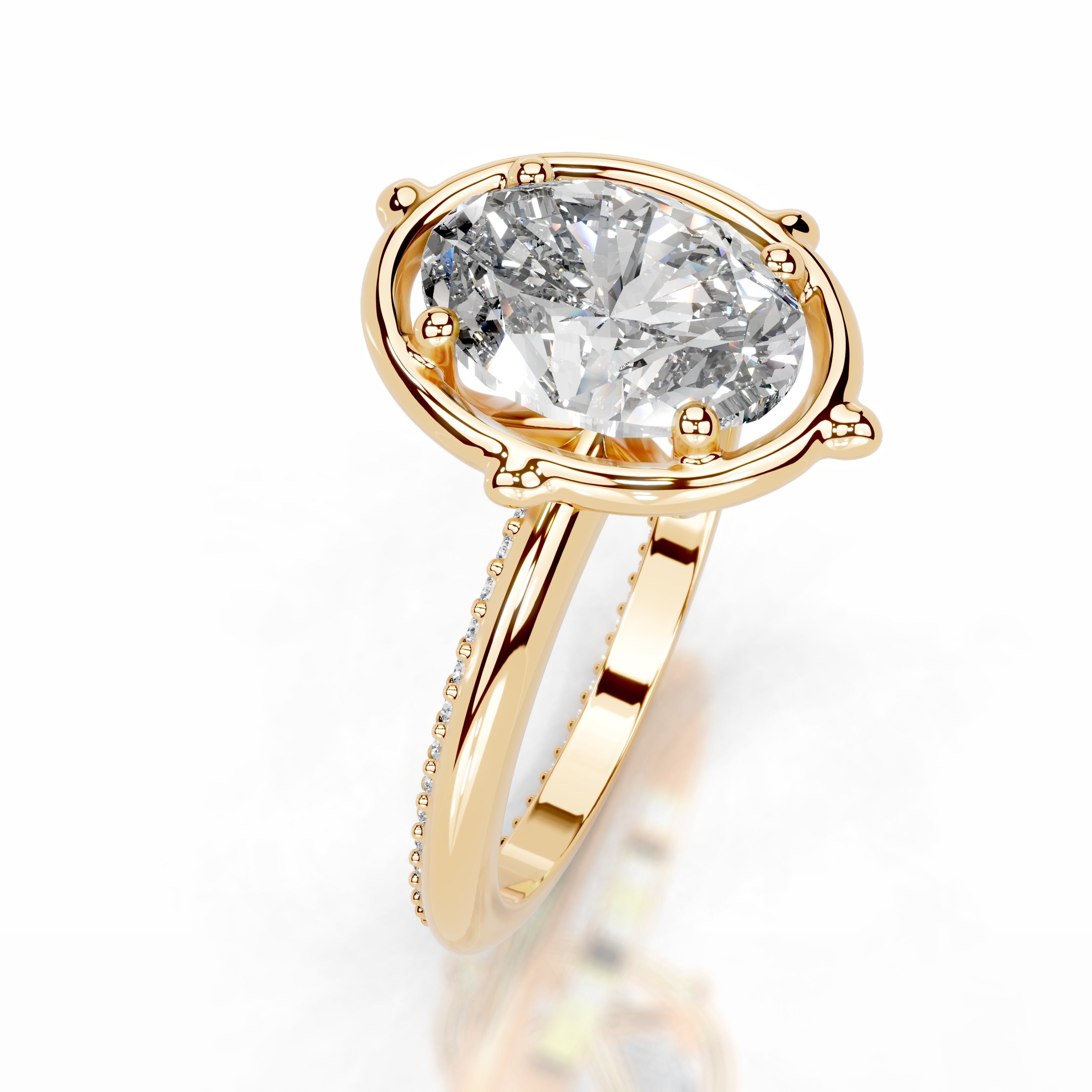 Rosewood Romance Lab Grown Diamond Ring - 18K Yellow Gold、mySite、hinf8tx79