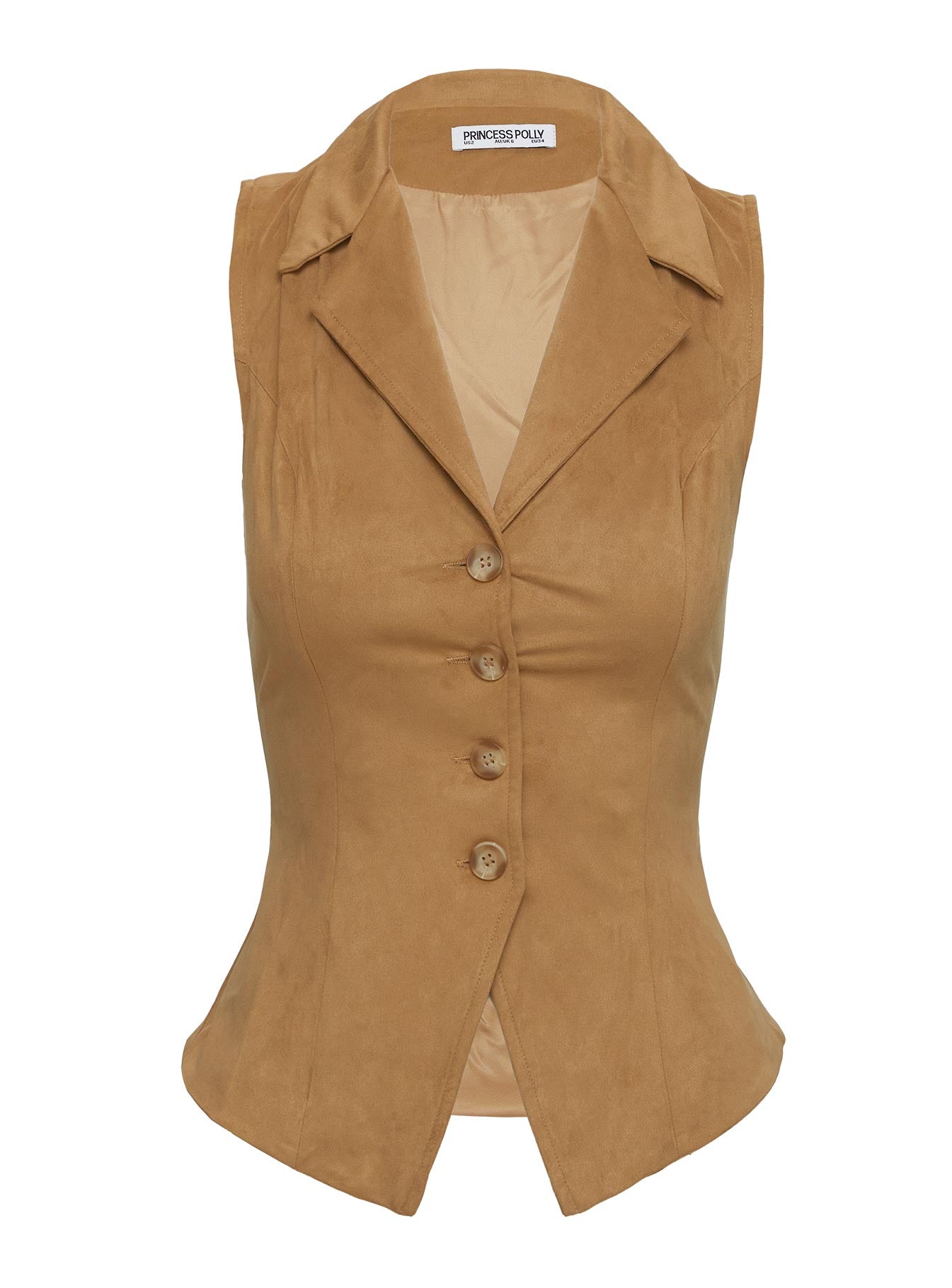 Oh So Retro Faux Suede Vest Beige、mySite、solidvoid