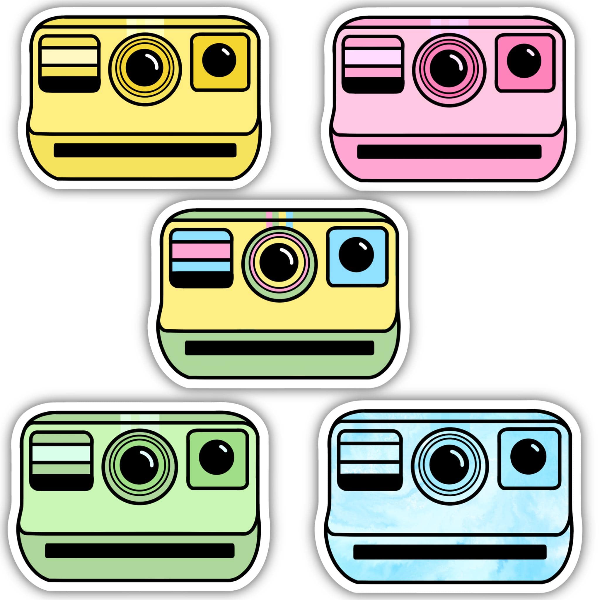  Vintage Camera Aesthetic Sticker 5 Pack、mySite、elrpsem3k