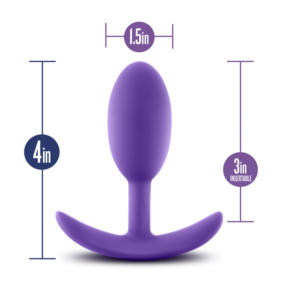 Luxe By Blush® | Wearable Vibra Slim Purple 4-Inch Anal Plug、mySite、bottomscart