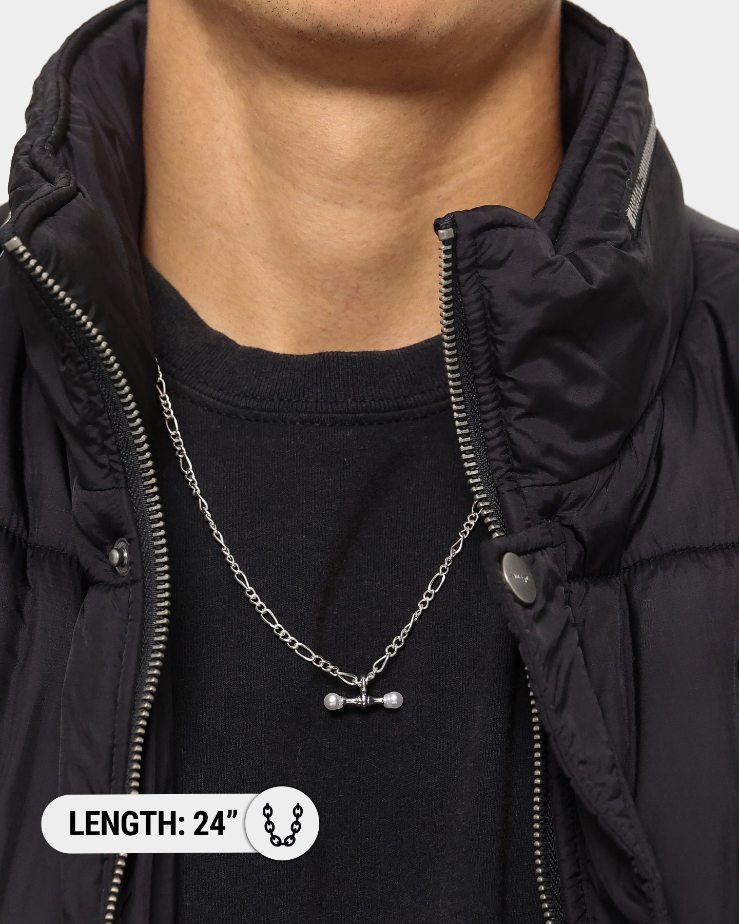 Wild For The Weekend Pearl T-Bar Necklace Silver、mySite、zt4zffjzw